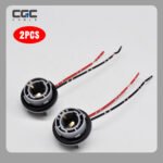 2PCS 1156 LED Bulbs Socket, Signal Light Socket Wiring Harness.