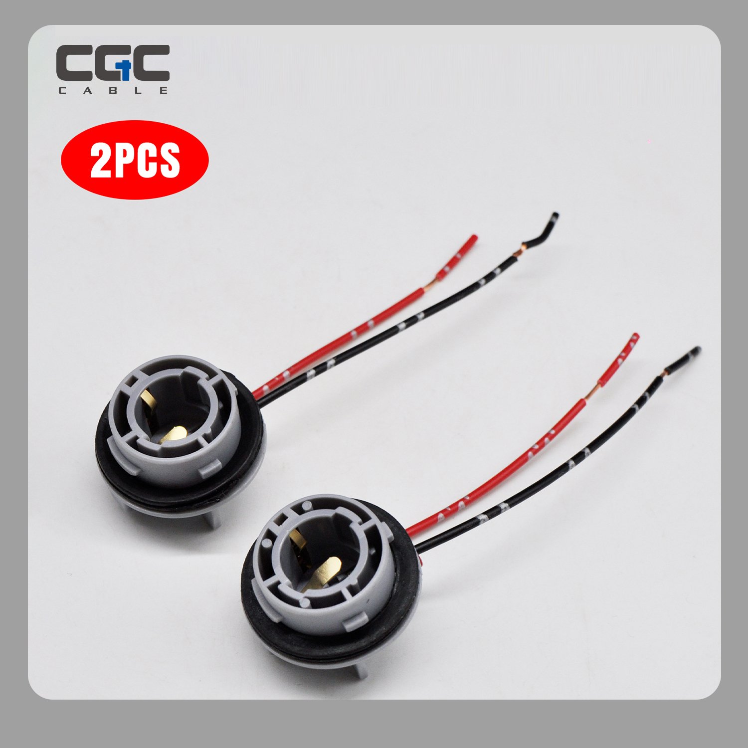 644-1.jpg 2PCS 1156 LED Bulbs Socket, Signal Light Socket Wiring Harness. - 图片 1