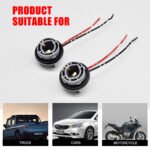 2PCS 1156 LED Bulbs Socket, Signal Light Socket Wiring Harness. - 图片 5