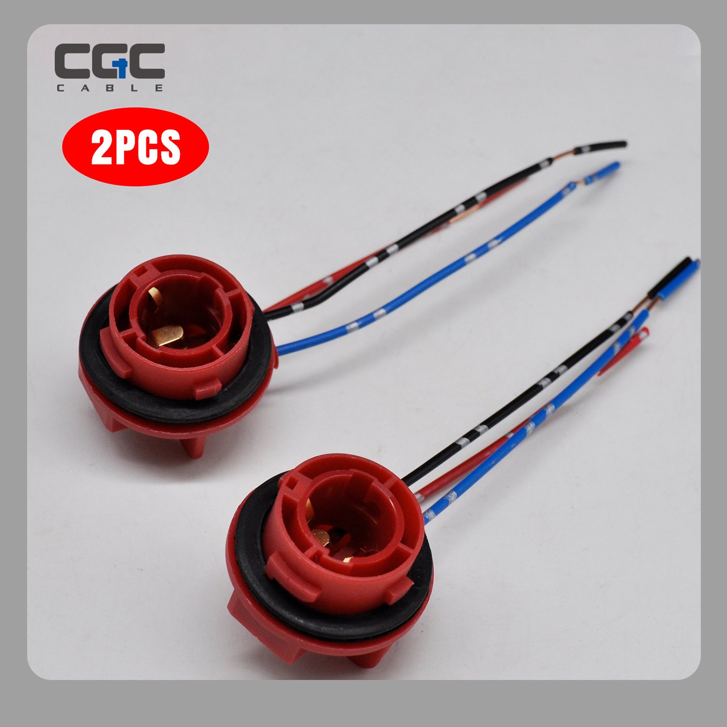 645-1.jpg 2PCS 1157 LED Bulbs Socket, Signal Light Socket Wiring Harness. - 图片 1