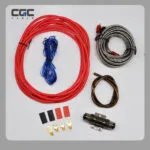 功放安装套件，8GA CCA 汽车音响扬声器线束，包含 RCA 线缆和扬声器线的完整功放安装套件