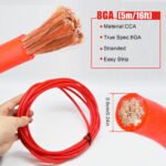 Amp Install Kit, 8GA CCA Car Audio Speakers Wiring, Complete Amplifier Installation Kit with RCA Cables Speakers Cable - 图片 2