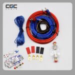 Kit de instalación de amplificador, kit de cableado para altavoces de audio para automóvil de 2,5 metros cuadrados (CCA), instalación completa de amplificador con cables RCA.
