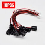 5PCS Model-C Female Chassis Connectors, 2-Pin Model-C Female Socket Jacks for Charging, 3A USB-C Plug Socket in Round Black Design, Suitable for 12V Power Outlets in Rvs, Without Battery - 图片 3