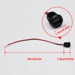 5PCS Model-C Female Chassis Connectors, 2-Pin Model-C Female Socket Jacks for Charging, 3A USB-C Plug Socket in Round Black Design, Suitable for 12V Power Outlets in Rvs, Without Battery - 图片 4