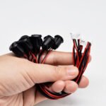 5PCS Model-C Female Chassis Connectors, 2-Pin Model-C Female Socket Jacks for Charging, 3A USB-C Plug Socket in Round Black Design, Suitable for 12V Power Outlets in Rvs, Without Battery - 图片 5