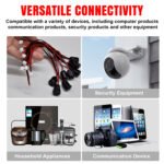 5PCS Model-C Female Chassis Connectors, 2-Pin Model-C Female Socket Jacks for Charging, 3A USB-C Plug Socket in Round Black Design, Suitable for 12V Power Outlets in Rvs, Without Battery - 图片 8