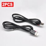 2PCS 100CM/39.3inch USB Pigtail Cable 24AWG USB 2.0 Male Plug 2pin Wire DIY Cable, for LED Strip Night Lights Lamp Table Clock TV Box Mirror Fan - Imagen 2