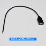 10PCS USB Pigtail 2 Pin USB 2.0 Female, DIY Repair of USB 2.0 Cables, 30cm/11.8in Soldering The Two Pins of The USB Female Connector, for USB Equipment Installed Fixing DIY USB Cables, LED Lights, Fans, And LED Strip Desk Lamps – Bild 4