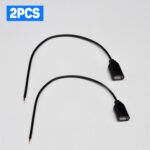 10PCS USB Pigtail 2 Pin USB 2.0 Female, DIY Repair of USB 2.0 Cables, 30cm/11.8in Soldering The Two Pins of The USB Female Connector, for USB Equipment Installed Fixing DIY USB Cables, LED Lights, Fans, And LED Strip Desk Lamps – Bild 6
