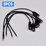 10PCS USB Pigtail 2 Pin USB 2.0 Female, DIY Repair of USB 2.0 Cables, 30cm/11.8in Soldering The Two Pins of The USB Female Connector, for USB Equipment Installed Fixing DIY USB Cables, LED Lights, Fans, And LED Strip Desk Lamps – Bild 7