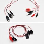 2PCS 60cm/2FT USB Electrical Testing, 2PCS USB Male/USB Female to Alligator Clips 60cm, Alligator Clip to USB Test Lead Adapter with Clip Power Detection Connection Line - 图片 6