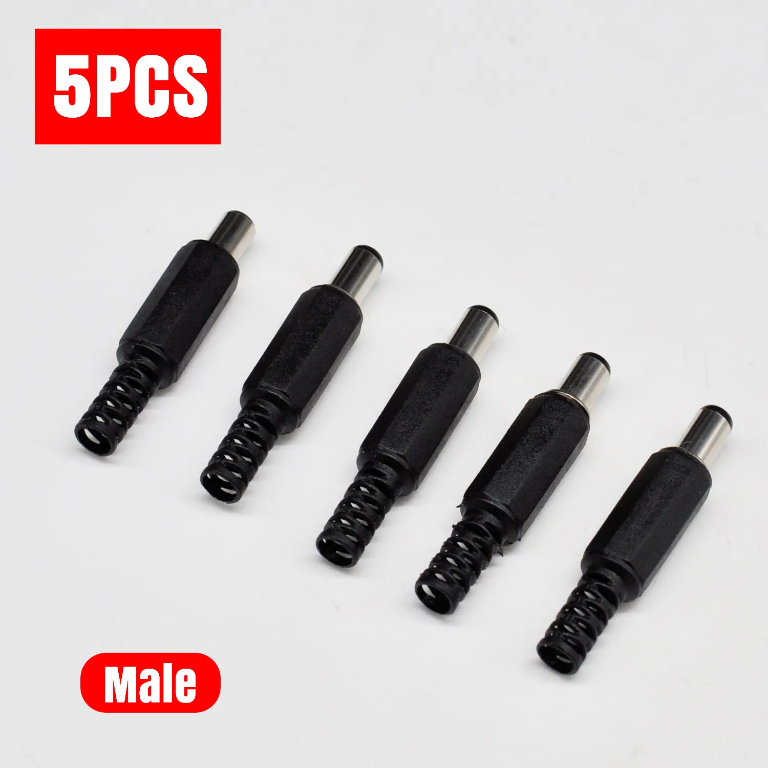 5PCS DC5.5x2.1mm socket (DC-022), internal thread DC barrel shaped DC power adapter connector - 图片 5