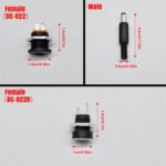 5PCS DC5.5x2.1mm socket (DC-022), internal thread DC barrel shaped DC power adapter connector – Bild 7
