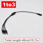 3 to1 DC Power Splitter Cable 1 Female to Plug Connection, 5.5mm x 2.1mm DC Power Supply Splitter Cord for CCTV Security Camera Led Strip Light - Image 3