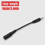30CM/12in 5.5x2.1 DC Power Extension Cord, 5.5x2.1mm Female to Male Plug for CCTV Security IP Camera, LED Strip, Monitors, Survelliance DVR NVR Standalone - 图片 2
