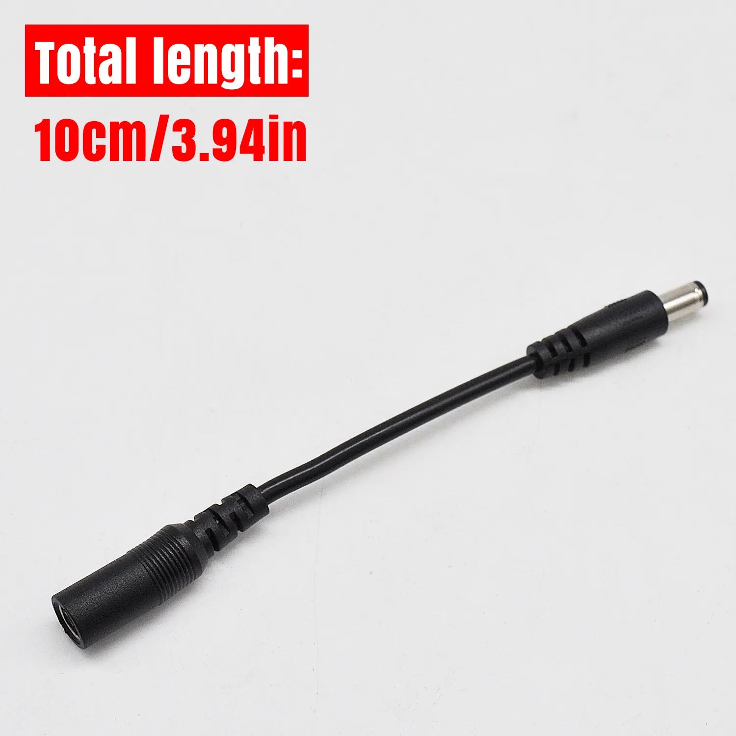 30CM/12in 5.5x2.1 DC Power Extension Cord, 5.5x2.1mm Female to Male Plug for CCTV Security IP Camera, LED Strip, Monitors, Survelliance DVR NVR Standalone - 图片 2