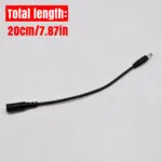 30CM/12in 5.5x2.1 DC Power Extension Cord, 5.5x2.1mm Female to Male Plug for CCTV Security IP Camera, LED Strip, Monitors, Survelliance DVR NVR Standalone - 图片 3