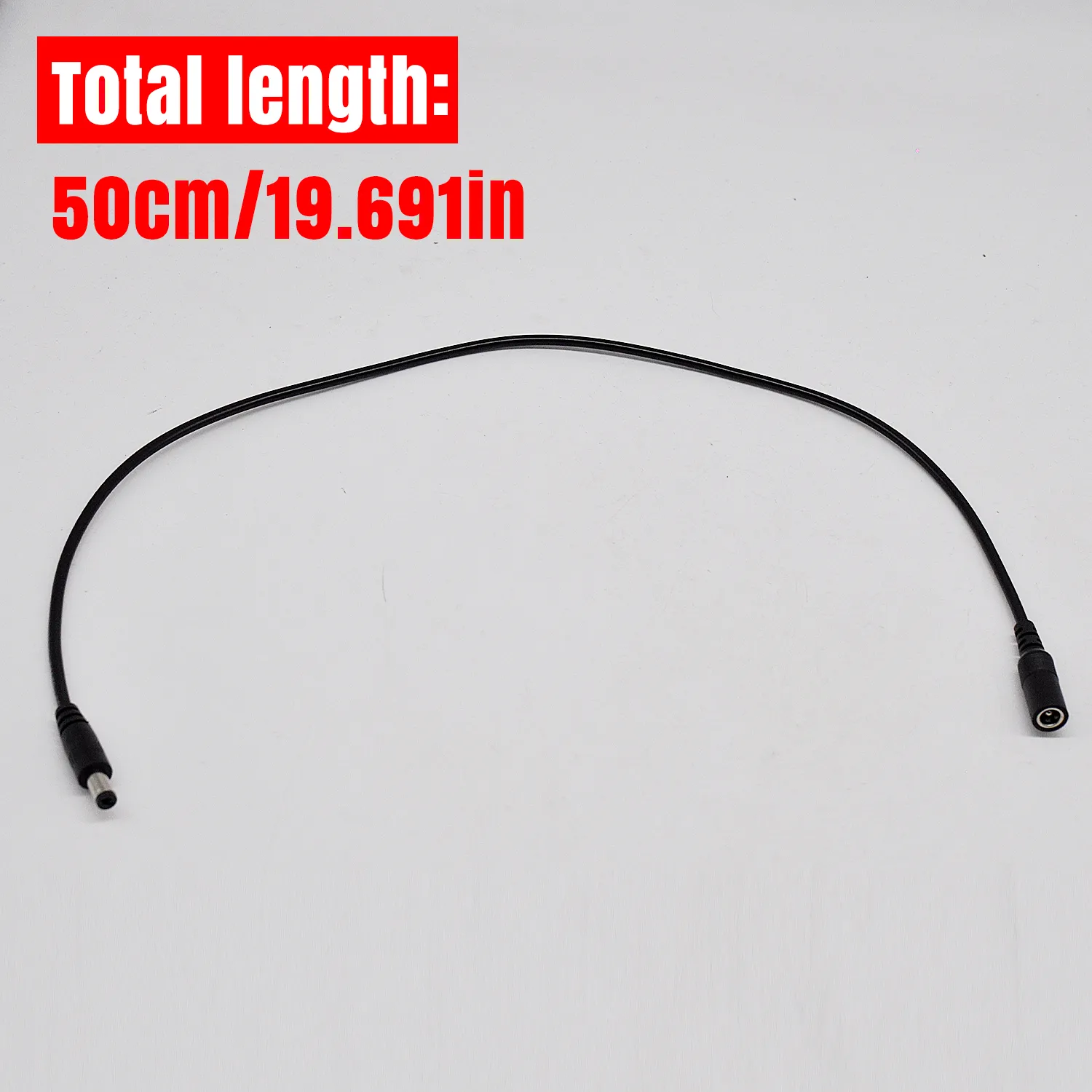 30CM/12in 5.5x2.1 DC Power Extension Cord, 5.5x2.1mm Female to Male Plug for CCTV Security IP Camera, LED Strip, Monitors, Survelliance DVR NVR Standalone - 图片 5