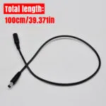 30CM/12in 5.5x2.1 DC Power Extension Cord, 5.5x2.1mm Female to Male Plug for CCTV Security IP Camera, LED Strip, Monitors, Survelliance DVR NVR Standalone - 图片 6