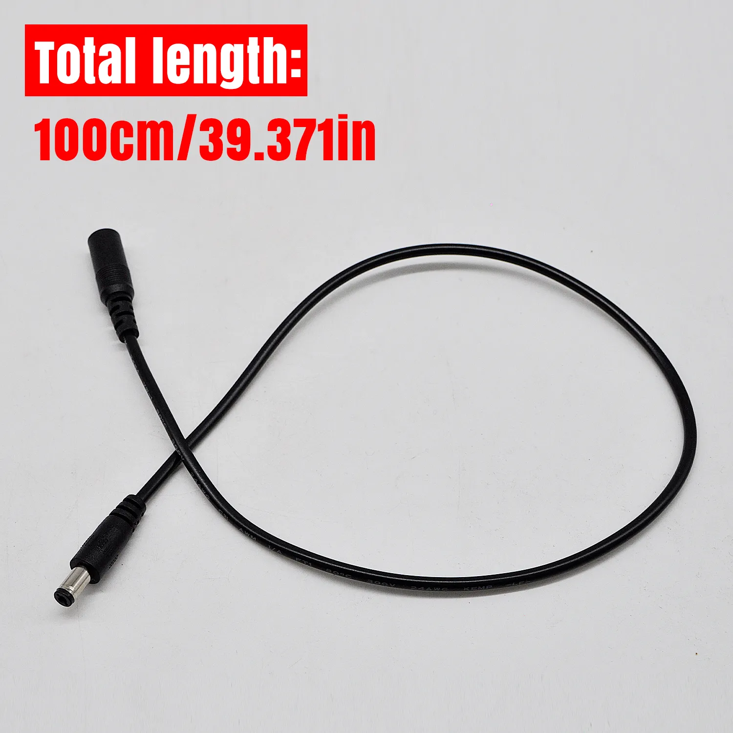 30CM/12in 5.5x2.1 DC Power Extension Cord, 5.5x2.1mm Female to Male Plug for CCTV Security IP Camera, LED Strip, Monitors, Survelliance DVR NVR Standalone - 图片 6