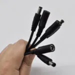 30CM/12in 5.5x2.1 DC Power Extension Cord, 5.5x2.1mm Female to Male Plug for CCTV Security IP Camera, LED Strip, Monitors, Survelliance DVR NVR Standalone - 图片 7