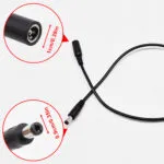 30CM/12in 5.5x2.1 DC Power Extension Cord, 5.5x2.1mm Female to Male Plug for CCTV Security IP Camera, LED Strip, Monitors, Survelliance DVR NVR Standalone - 图片 8