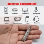 Speaker Connectors,  3PCS Nickel Plated 6.35mm&3.5mm Audio Adapter, 1/4" Male-Male, 3.5mm Male-6.35mm Female, 3.5mm F-F Stereo TRS Converter for Amplifier – Bild 4