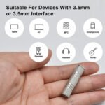 Speaker Connectors,  3PCS Nickel Plated 6.35mm&3.5mm Audio Adapter, 1/4" Male-Male, 3.5mm Male-6.35mm Female, 3.5mm F-F Stereo TRS Converter for Amplifier – Bild 5