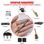 Speaker Connectors,  3PCS Nickel Plated 6.35mm&3.5mm Audio Adapter, 1/4" Male-Male, 3.5mm Male-6.35mm Female, 3.5mm F-F Stereo TRS Converter for Amplifier – Bild 6