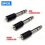 5PCS 3.5 mm to 1/4 adapter, 3.5mm Female to 6.35mm Male Audio Converter Connector, for Speaker Headphone Guitar Digital Piano Amp Keyboard Stereo Microphone AUX Cable – Bild 3