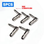 5PCS 6.35MM Right-Angle Mono Guitar Plugs, 6.35mm 1/4" 90?? Right Angle Nickel-Plated Audio Plug, TS Male to Female Solder Connector Fiberglass Insulator for Instrument Cables???ַ?????245?? – Bild 2