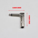 5PCS 6.35MM Right-Angle Mono Guitar Plugs, 6.35mm 1/4" 90?? Right Angle Nickel-Plated Audio Plug, TS Male to Female Solder Connector Fiberglass Insulator for Instrument Cables???ַ?????245?? – Bild 5