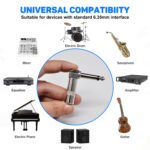 5PCS 6.35MM Right-Angle Mono Guitar Plugs, 6.35mm 1/4" 90?? Right Angle Nickel-Plated Audio Plug, TS Male to Female Solder Connector Fiberglass Insulator for Instrument Cables???ַ?????245?? – Bild 7