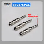 5 Stück 6,35-mm-Gitarrenstecker, 6,35-mm-Stecker (1/4") TS-Stecker, Lötbuchsenadapter für Gitarren-, Lautsprecher-, Mikrofon- und Instrumentenkabel