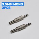 2PCS Rolled 3.5mm Plug, 3.5mm Stereo Solder Model Audio Plug, DIY Cable Connector with Spring Stress Relief for Headphone Microphone Coaxial Audio - Imagen 3