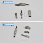 2PCS Rolled 3.5mm Plug, 3.5mm Stereo Solder Model Audio Plug, DIY Cable Connector with Spring Stress Relief for Headphone Microphone Coaxial Audio - Imagen 4