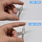 2PCS Rolled 3.5mm Plug, 3.5mm Stereo Solder Model Audio Plug, DIY Cable Connector with Spring Stress Relief for Headphone Microphone Coaxial Audio - Imagen 6