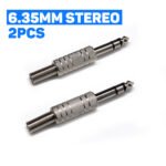 2PCS 6.35MM Guitar Plugs, 6.35mm Male TS Mono Audio Plug with Spring Stress Relief, Solder Jack Connector for Guitar Speaker Microphone Audio Cables - 图片 2