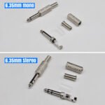 2PCS 6.35MM Guitar Plugs, 6.35mm Male TS Mono Audio Plug with Spring Stress Relief, Solder Jack Connector for Guitar Speaker Microphone Audio Cables - 图片 5