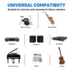 2PCS 6.35MM Guitar Plugs, 6.35mm Male TS Mono Audio Plug with Spring Stress Relief, Solder Jack Connector for Guitar Speaker Microphone Audio Cables - 图片 6