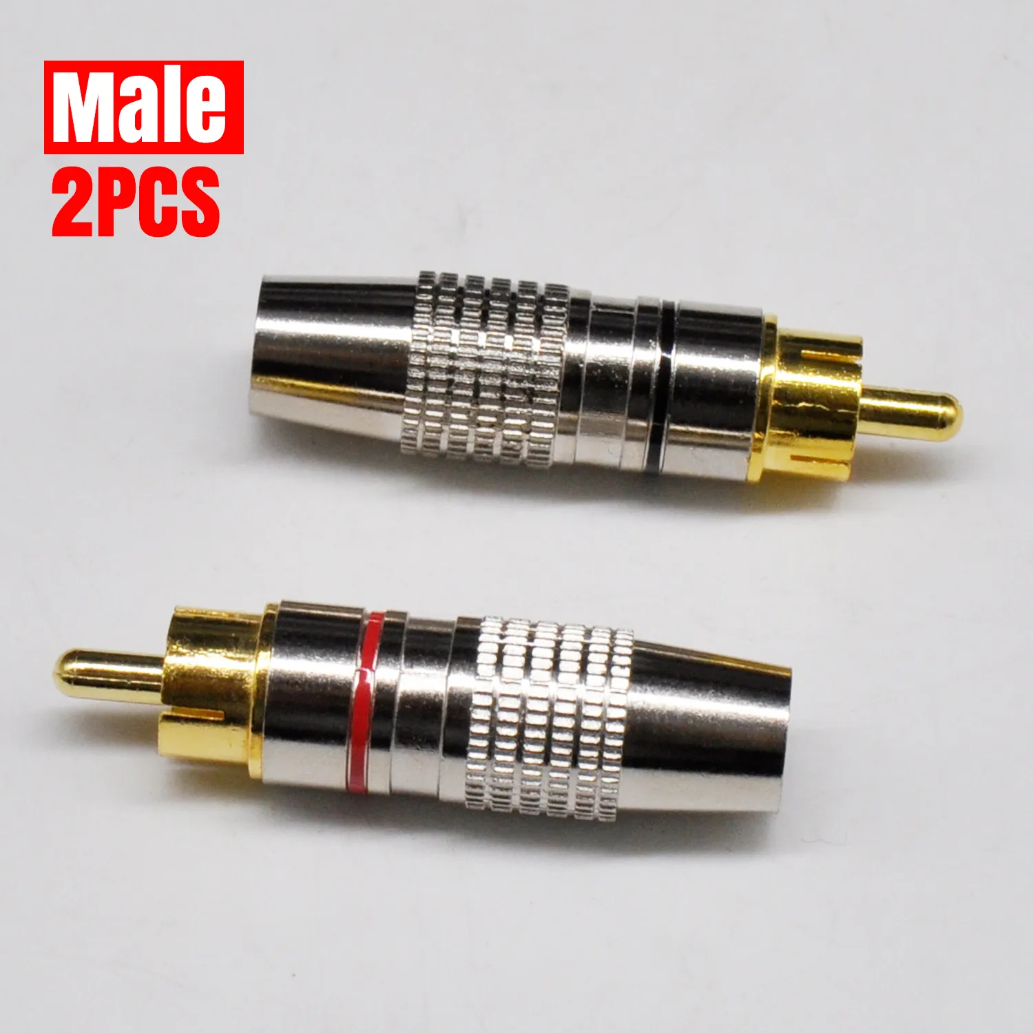 2PCS RCA Female Plug Adapter Audio Phono Gold Plated Solder Connecto, Audio Video Cable Adapter Connector for Speaker Wire Wall Plate Home Theater Audio Video Receiver Amplifiers and Sound Systems - 图片 3