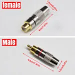2PCS RCA Female Plug Adapter Audio Phono Gold Plated Solder Connecto, Audio Video Cable Adapter Connector for Speaker Wire Wall Plate Home Theater Audio Video Receiver Amplifiers and Sound Systems - 图片 5