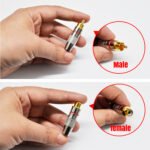 2PCS RCA Male Plug Adapter Audio Phono Gold Plated Solder Connecto, Audio Video Cable Adapter Connector for Speaker Wire Wall Plate Home Theater Audio Video Receiver Amplifiers and Sound Systems - Image 7