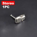 1PC 6.35MM Guitar Plugs, 6.35MM 1/4" Dual Channel Male Pancake Connector, 90?? Right Angle Adapter for Amplifier Microphone Guitar Speaker Audio Cables - 图片 4