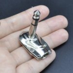 1PC 6.35MM Guitar Plugs, 6.35MM 1/4" Dual Channel Male Pancake Connector, 90?? Right Angle Adapter for Amplifier Microphone Guitar Speaker Audio Cables - 图片 8