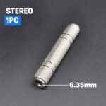 1PC 6.35 female to female adapter, 6.35Mm Two-channel Female-to-female Joiner, TRS Stereo TS Mono Jack Adapter for Guitar Amplifier Speaker Sound Setup - 图片 2