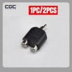 2PCS RCA Adapter, RCA Audio Video Splitter Dual Female to Male Plug, AV TV Cable Conversion Connector Plug and Play Simple Operation Audio Adapter