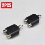 2PCS RCA Adapter, RCA Audio Video Splitter Dual Female to Male Plug, AV TV Cable Conversion Connector Plug and Play Simple Operation Audio Adapter - Image 3