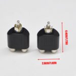 2PCS RCA Adapter, RCA Audio Video Splitter Dual Female to Male Plug, AV TV Cable Conversion Connector Plug and Play Simple Operation Audio Adapter - Image 4